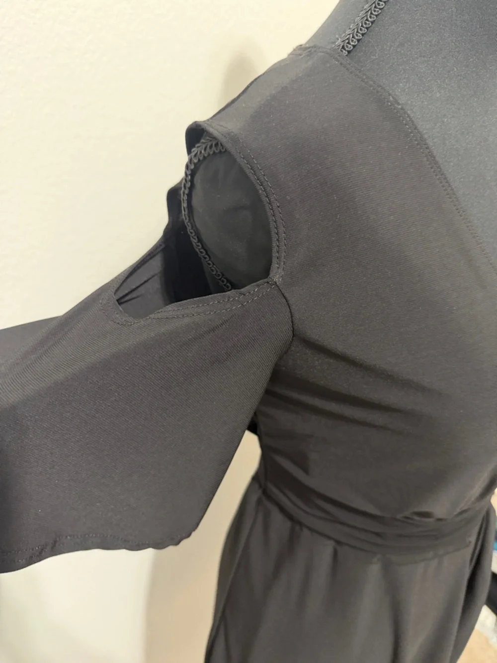 Star Vixen Black Midi Wrap Dress